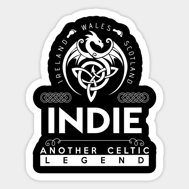 Indie Name T Shirt - Another Celtic Legend Indie Dragon Gift Item Sticker by harpermargy8920